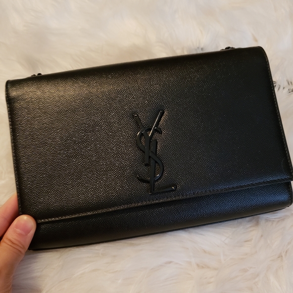 YSL KATE MEDIUM BLACK ON BLACK - Picture 2 of 7